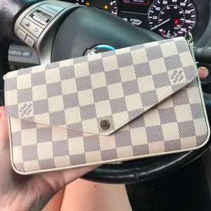 LV canvas damier crossbody